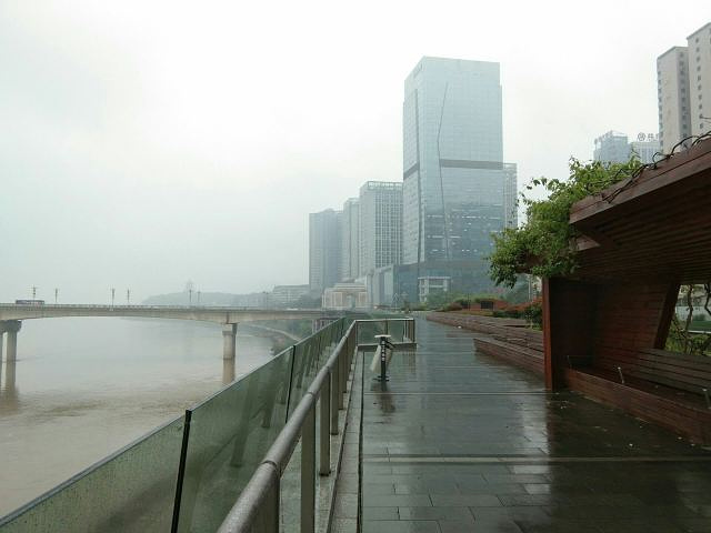 "再度游览晨雾中的湘江大桥风光，可惜风雨不断。特意挽留俺5小时！只能二度游逛晨雾中的株洲湘江大桥_湘江"的评论图片