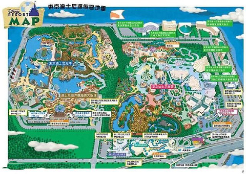 东京迪士尼海洋旅游景点攻略图