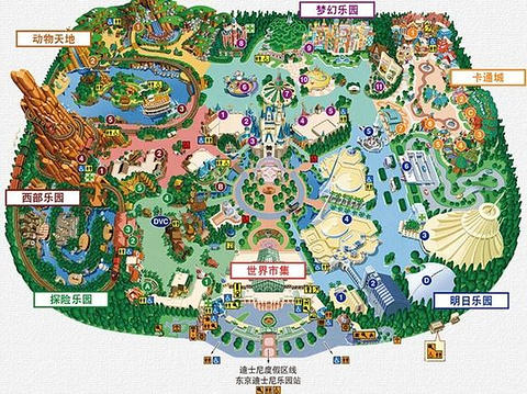 东京迪士尼海洋旅游景点攻略图